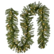 National Tree Company 9 ft. Pre-lit Norwood Fir Garland with 100 Clear Lights - Green
